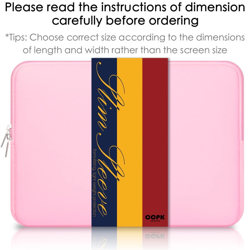 CCPK Laptop Sleeve 15.6" for MacBook Pro 16 inch Mac Air 15 inch M4 M3 Compatible with Hp Lenovo Dell Acer Computer Laptop Bag Sleeve Carrying Case Cover Protective Skin 15.6-16 inch Accessories, Pink - Image 3